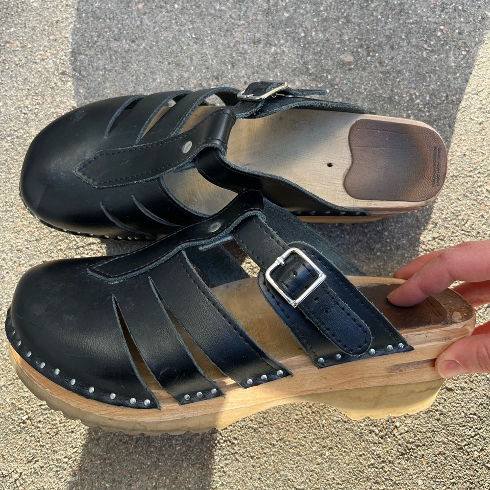 fun black troentorp clogs size 38 eu
